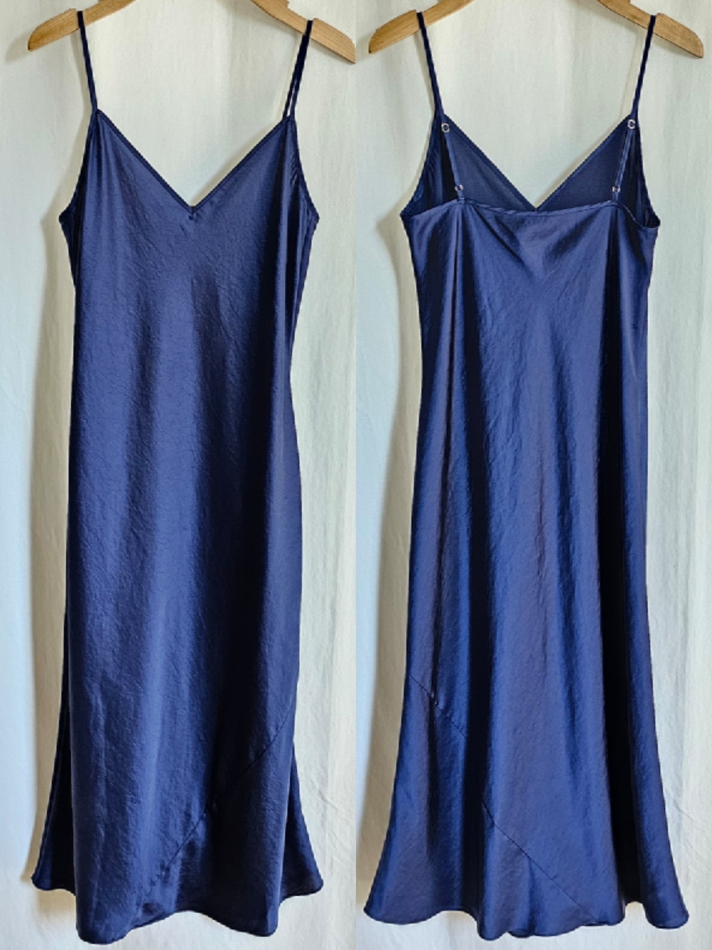 Aritzia Wilfred Admiral Navy Blue Only Slip Dress - Picture 8 of 16